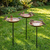 Rustic Iron Bird Feeder with Wide-Mouth Water Basin
