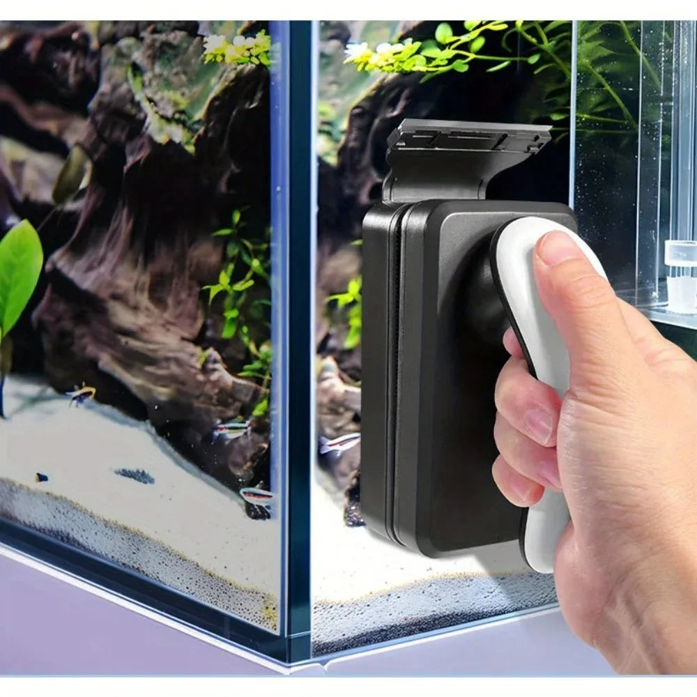 Floating Magnetic Aquarium Glass Cleaner with Algae Scraper