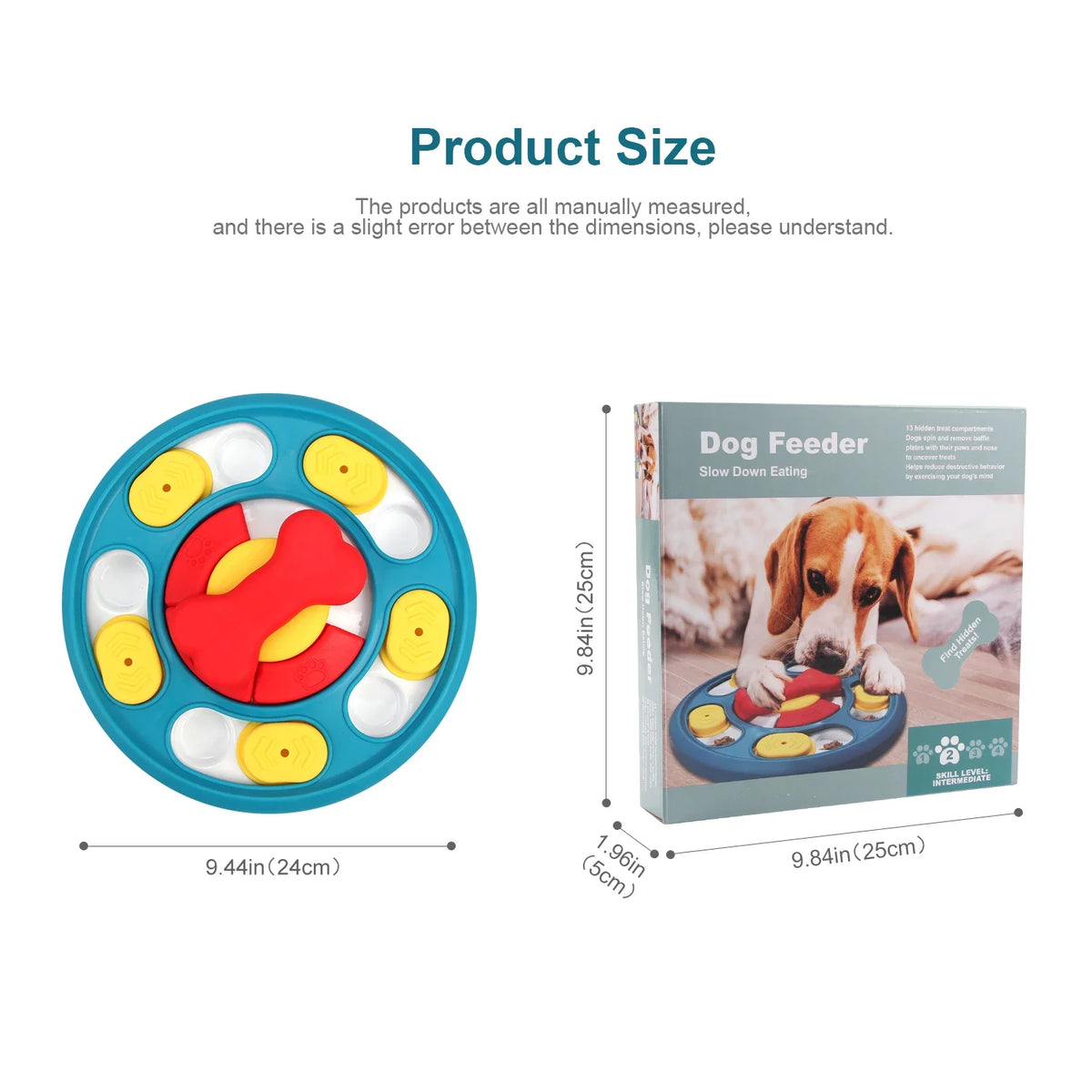 Anti-Gulping Maze Slow Feeder Dog Bowl with Non-Slip Base
