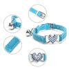 Samt-Herz-Anhänger Katzenhalsband mit Glocke