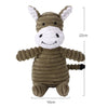 Corduroy Squeaky Plush Dog Toy - Bite-Resistant Animal Shapes