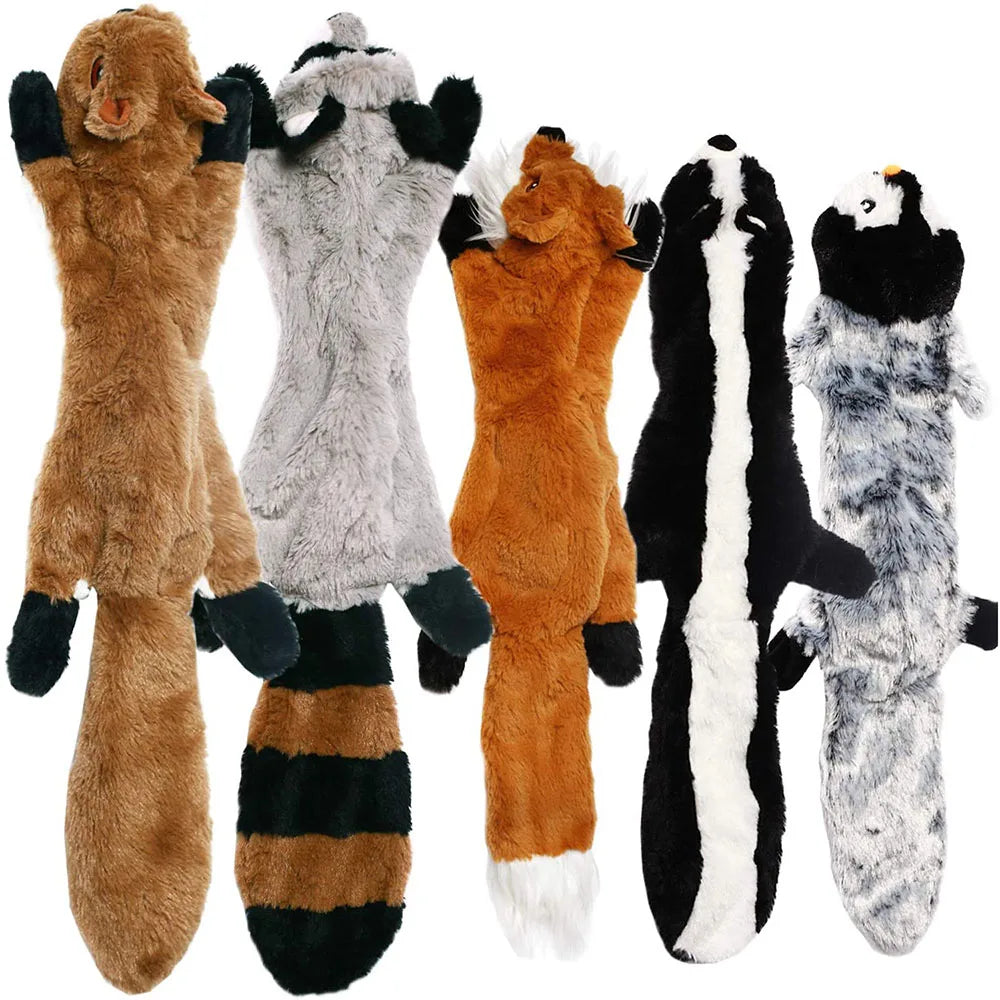 Squeaky Plush Dog Toy with Crinkle Paper – No Stuffing, Durable & Fun