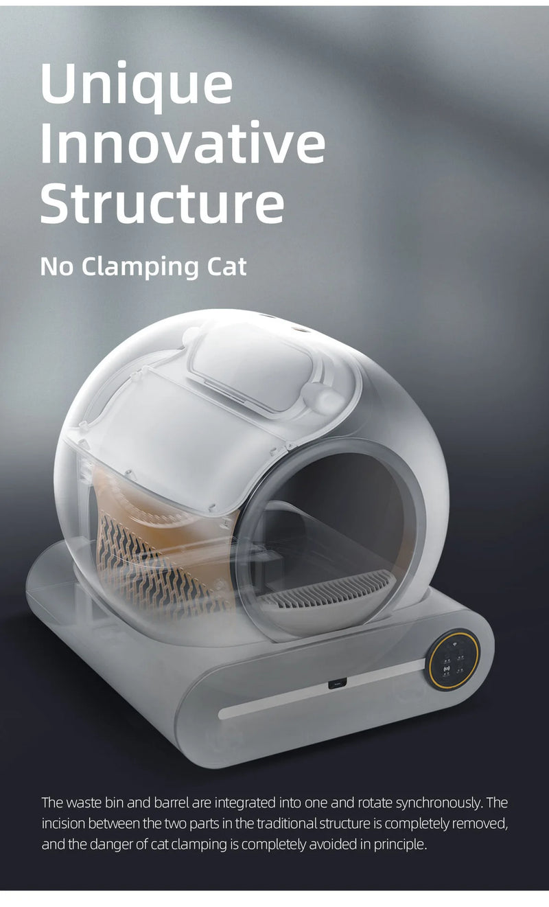 Automatische, selbstreinigende Katzentoilette mit App-Steuerung