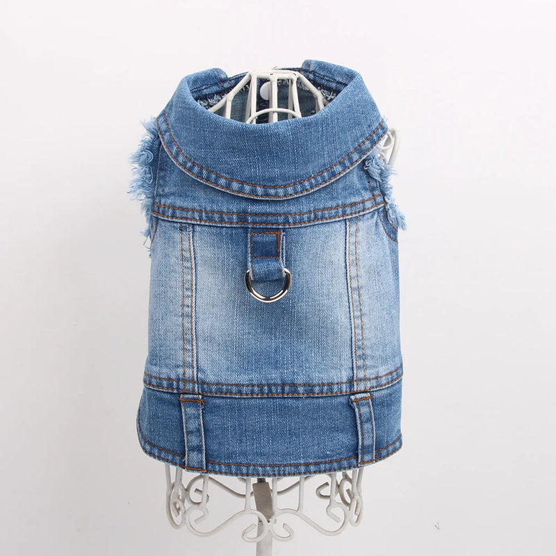 Denim Jeans Coat for Dogs and Cats - Spring Autumn
