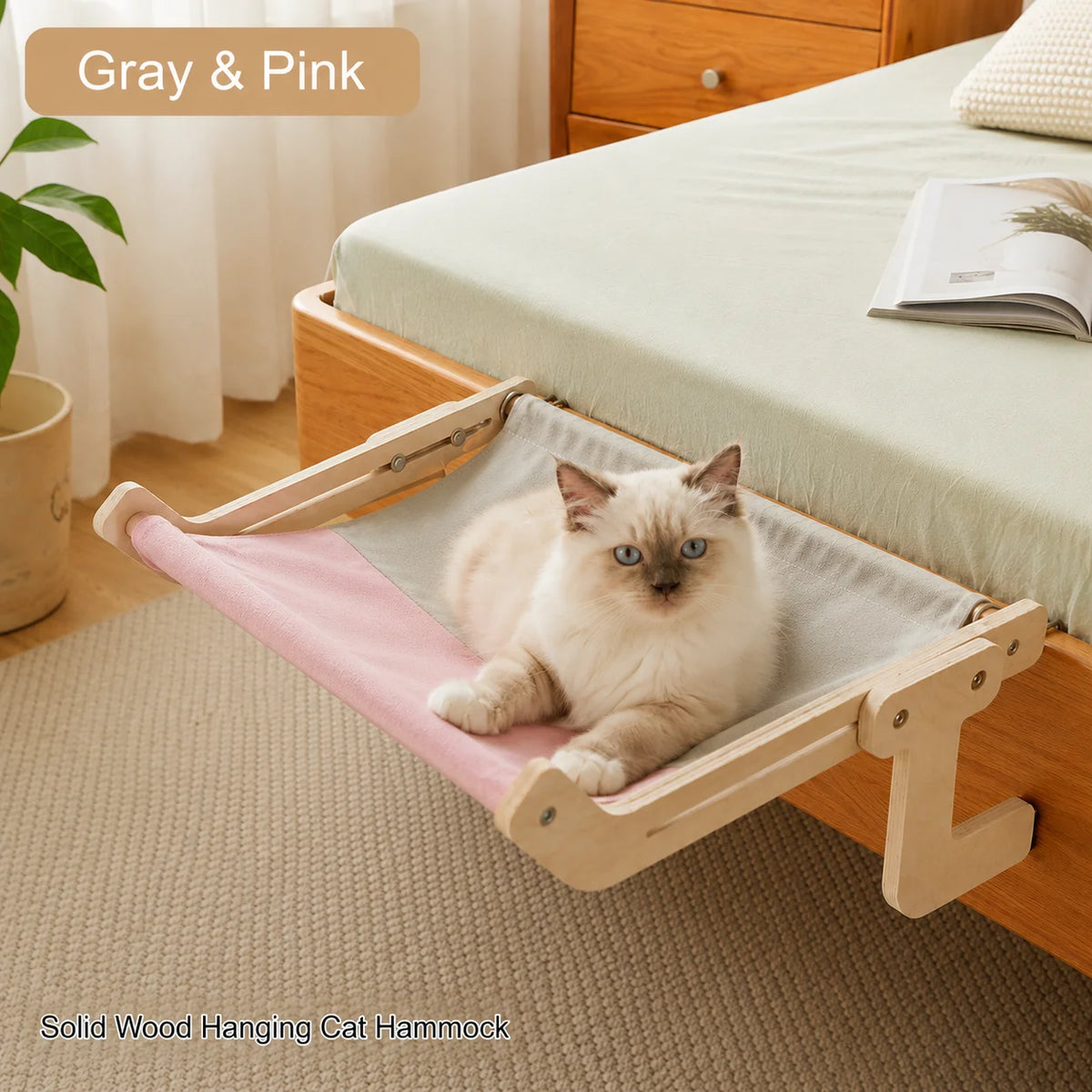 Hanging Cat Hammock Bed for Window or Balcony