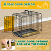 Small Dog Crate — Foldable Metal Kennel with Secure Locks & Removable Tray
