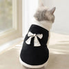 Ribbed Sleeveless Pet Vest with Bow Knot for Small Dogs and Cats