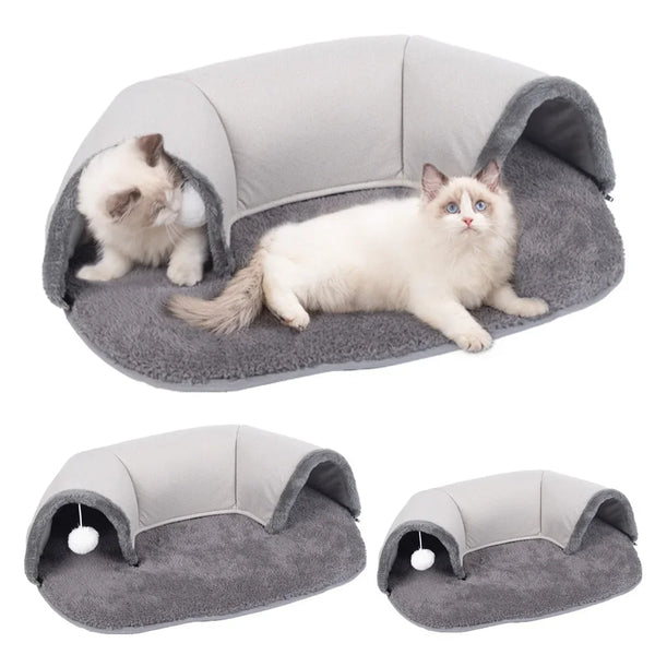 Ellipses Cat Tunnel Interactive Play Toy and Bed Nest