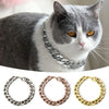 Adjustable Gold Chain Pet Necklace for Cats and Dogs