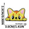 Cat Embroidered Iron-On Patch – Cute Pocket-Sized Appliqué for Clothing & Crafts