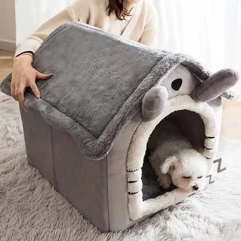 Lit Grotte Chat Peluche Confortable
