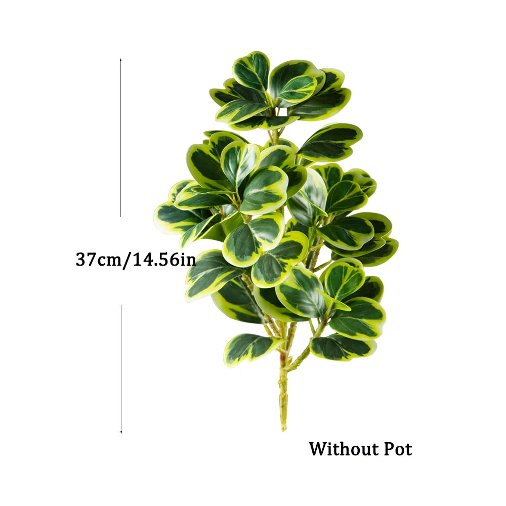 Artificial Heart-Leaf Ficus Plant with Green Leaves