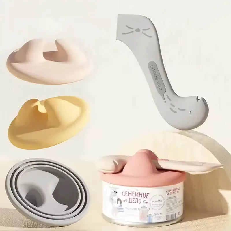 Silicone Pet Food Spoon with Airtight Can Lid