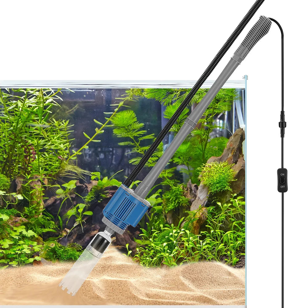 Electric Aquarium Water Change Pump with Gravel Cleaner
