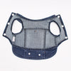Classic Denim Dog Jacket with Harness and Leash Ring