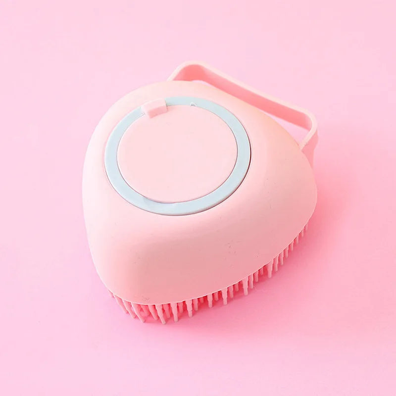 Pet Bathing Massage Brush with Soft Silicone Bristles