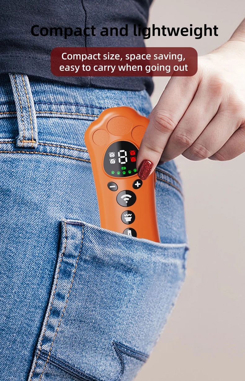 Paw-Shaped Ultrasonic Dog Repeller with Adjustable Frequency Levels and LED Flashlight