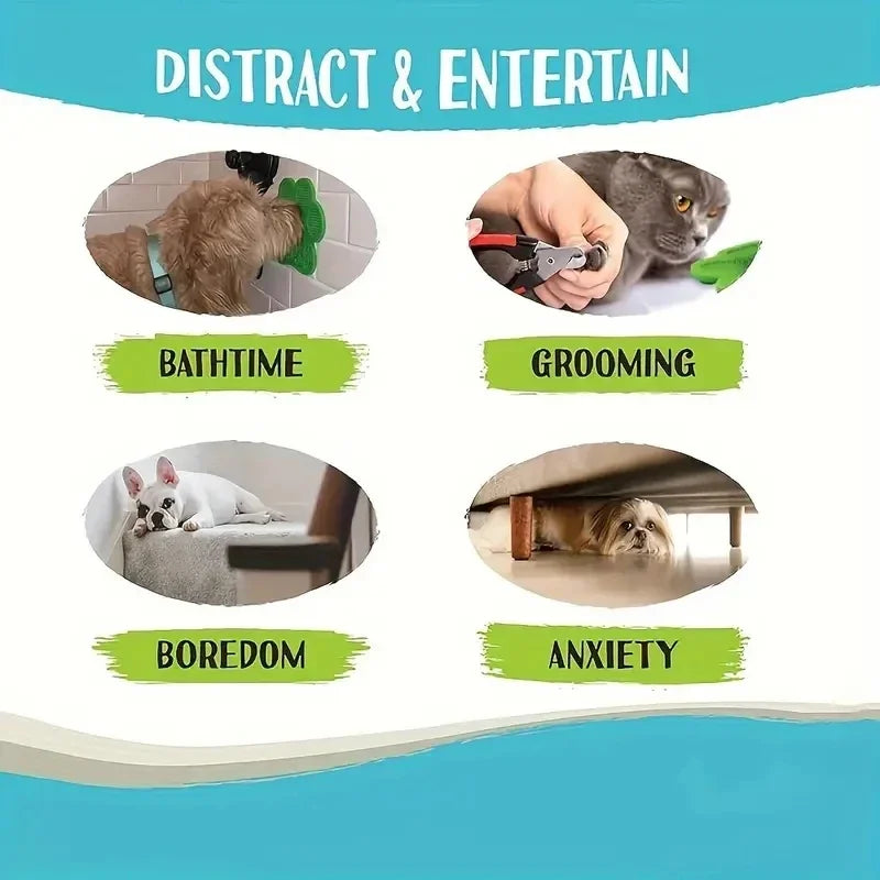 Silicone Pet Licking Mat with Suction Cups