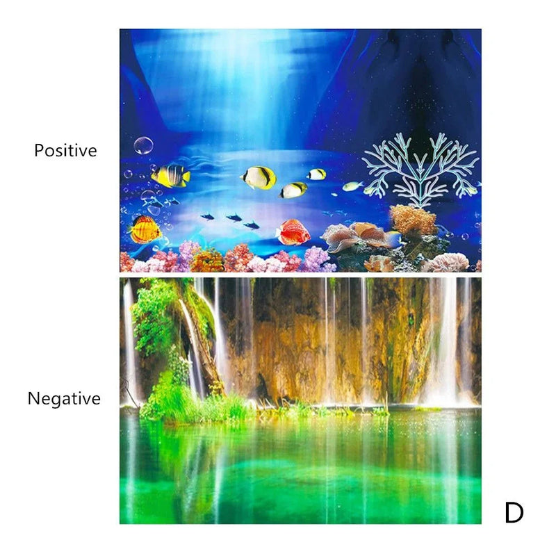 Aquarium 3D Background Sticker Poster for Fish Tank