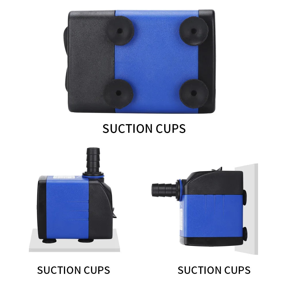 Quiet Mini Submersible Pump for Aquariums, Fountains & Waterfalls