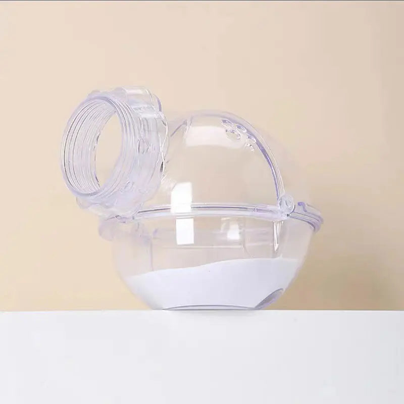 Bac à bain de sable translucide pour hamster