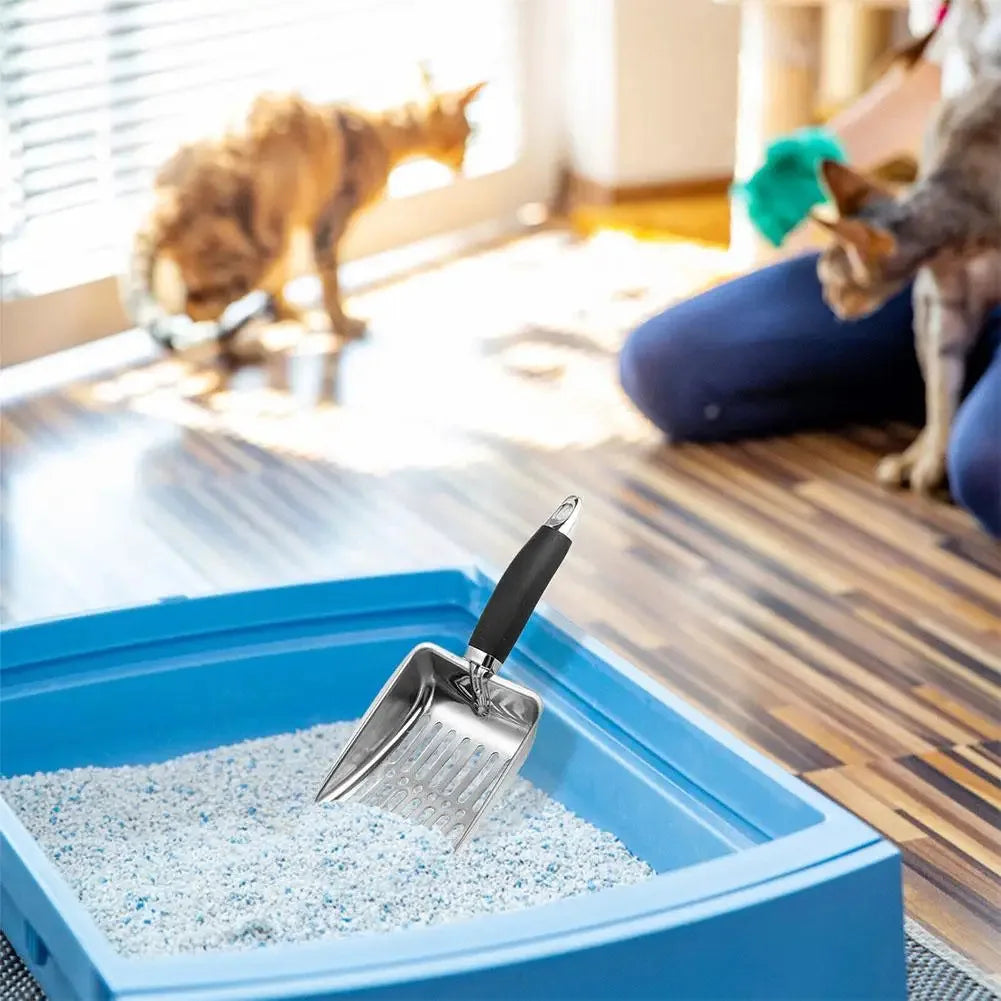 Stainless Steel Cat Litter Scoop with Long Handle