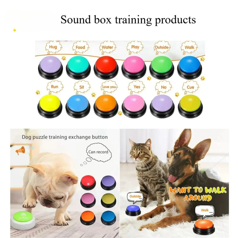 Dog Communication Buttons With 30s Voice Recording For Training