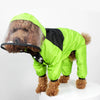 Impermeable para perros con estampado de cara divertida