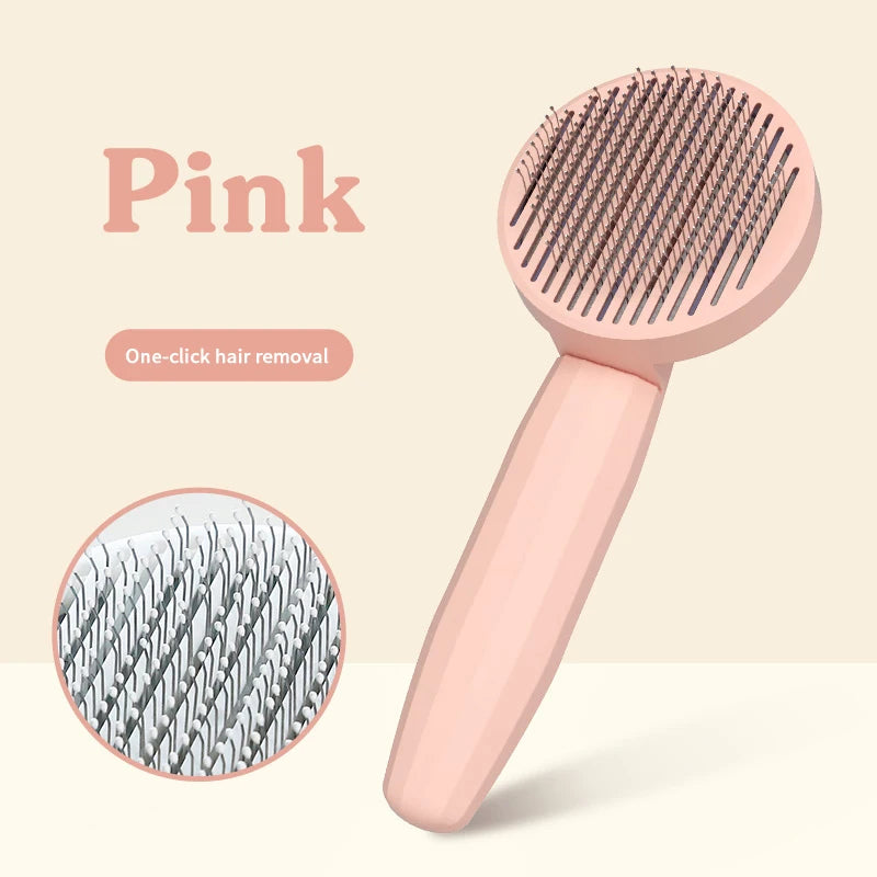 Brosse de toilettage auto-nettoyante pour animaux