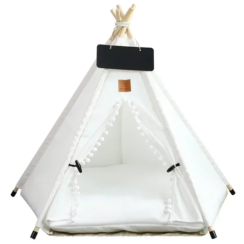 Pet Teepee Tent with Cushion and Personalization Board