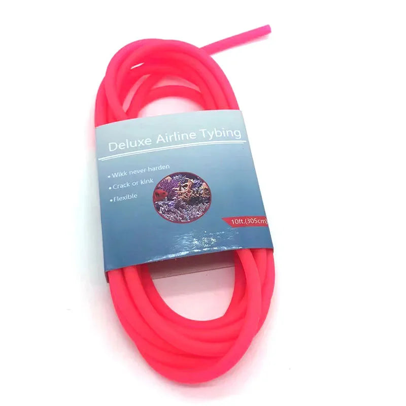Tuyau d'avion rose pour pompes et pierres d'air d'aquarium
