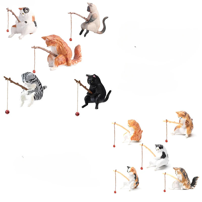 Décoration Aquarium Chat Pêcheur