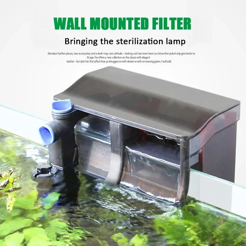 Filtre Submersible 5-en-1 pour Aquarium avec Stérilisateur UV
