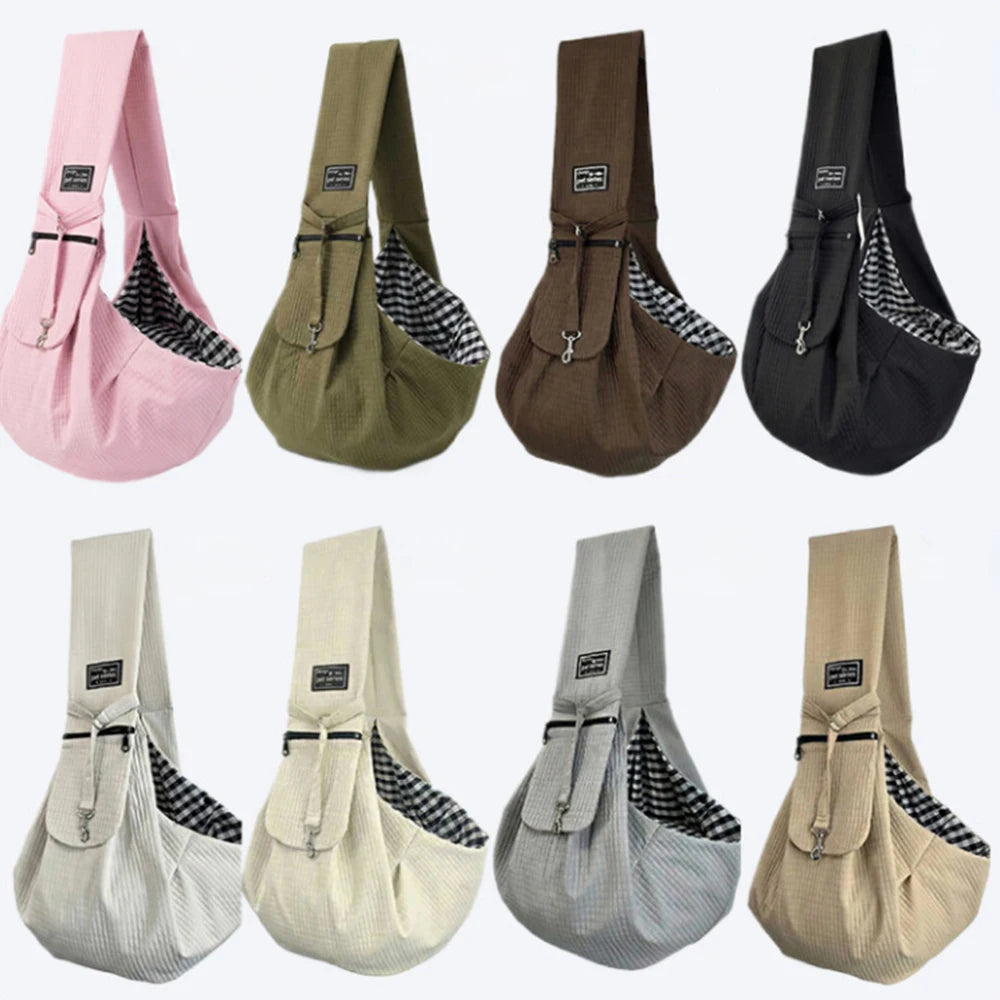 Breathable Crossbody Pet Carrier Bag for Small Dogs & Cats