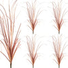 A close-up view of dried, reddish-brown onion grass for garden decoration.