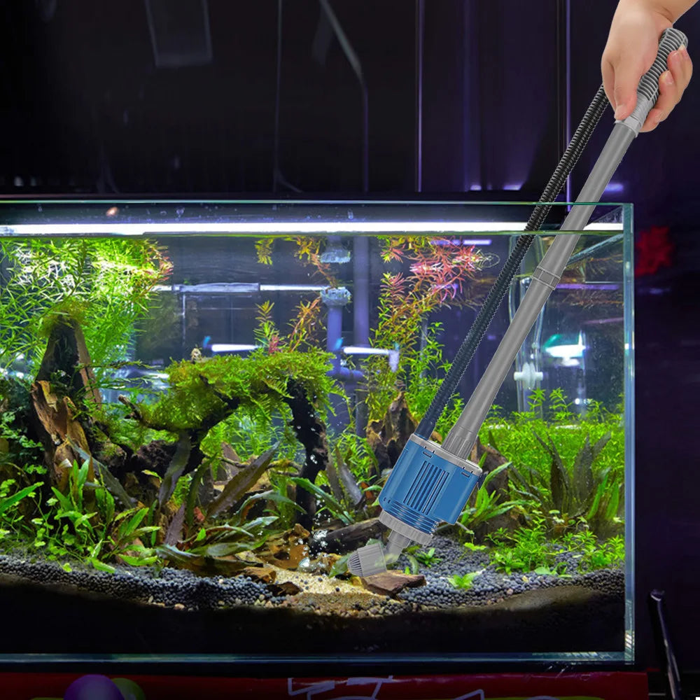 Electric Aquarium Water Change Pump with Gravel Cleaner