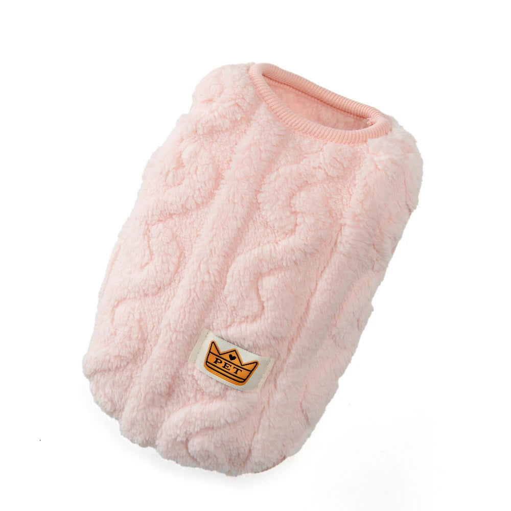 Cozy Fleece Pet Pullover for Cats and Small Dogs