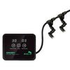 A black smart fogger device with a digital display showing 30 seconds and a power button, connected to a flexible hose.