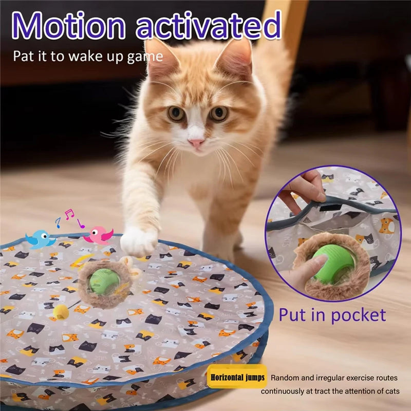 Intelligenter interaktiver Katzenspielball mit Ladeetui