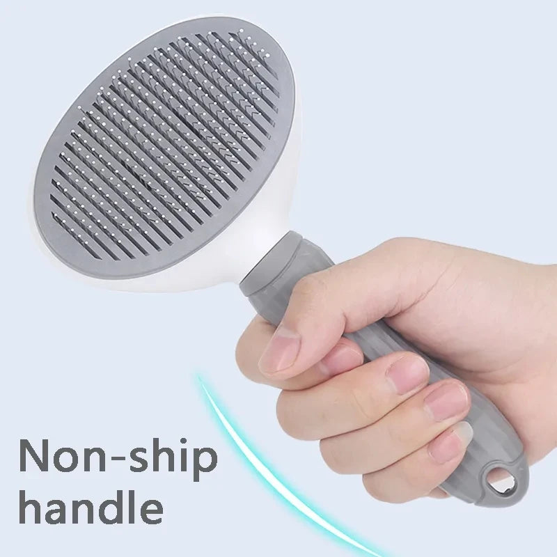 Brosse Anti-Dérapante Auto-Nettoyante pour Animaux