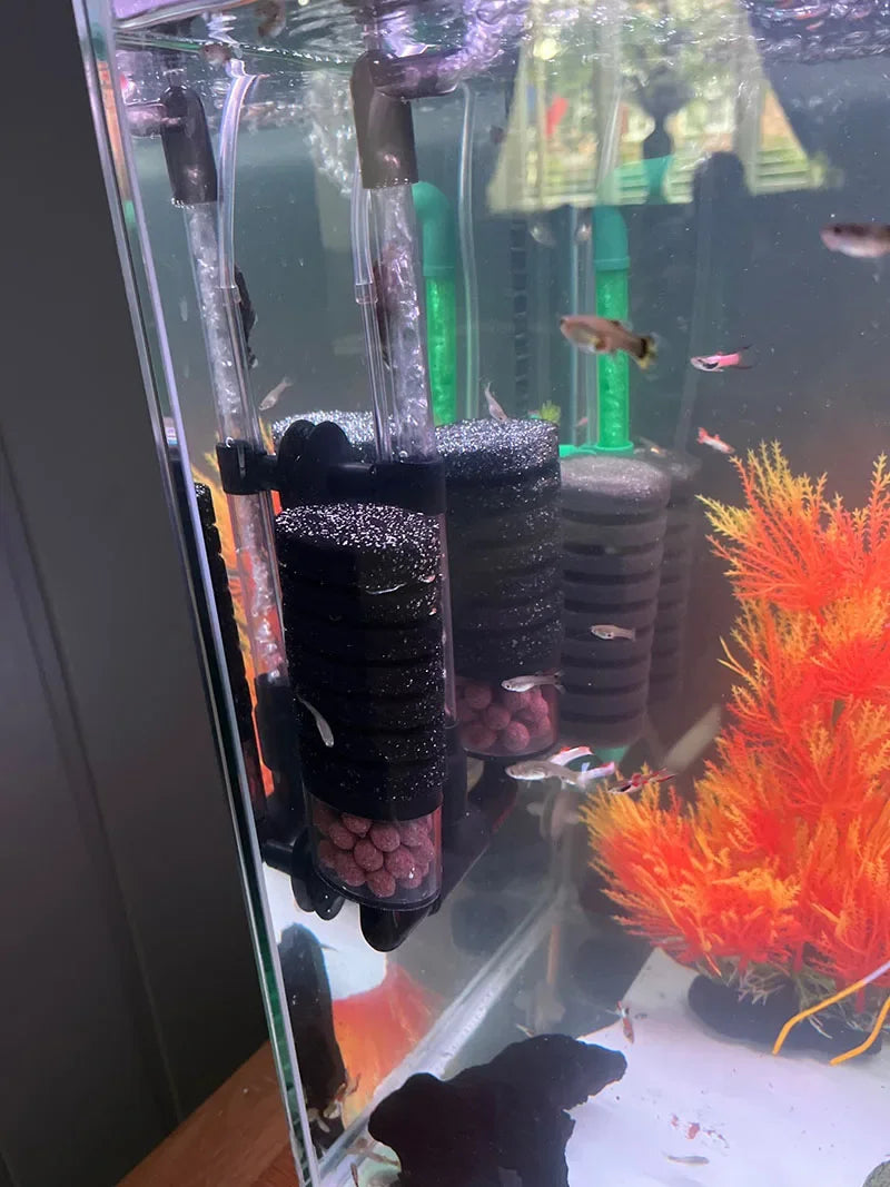 Aquarium Biochemical Sponge Filter with Air Pump Skimmer