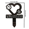 Wooden Pet Memorial Garden Stake with Paw Print