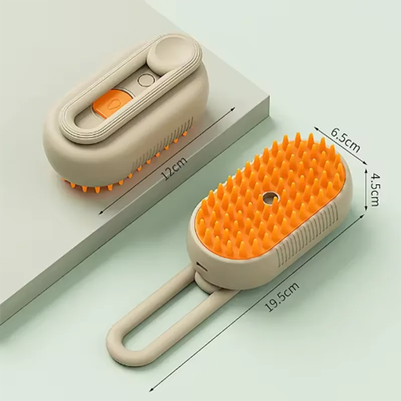 Cepillo de Aseo para Mascotas con Spray y Masaje