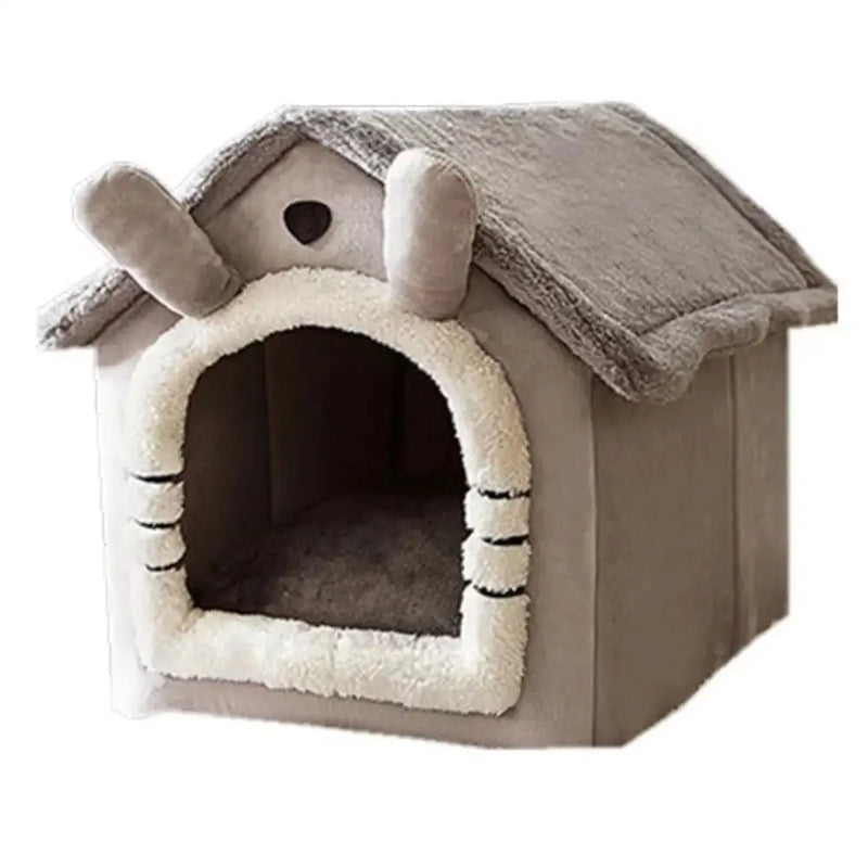 Lit Grotte Chat Peluche Confortable