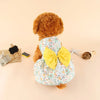 Princess-Style Summer Dog Dress with Bow for Small Breeds