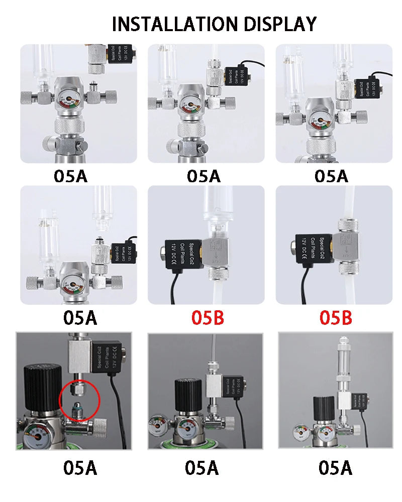 Regulador de Válvula Solenoide CO2 para Acuarios