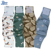 A set of reusable dog belly bands in various colors and patterns for training and protection.