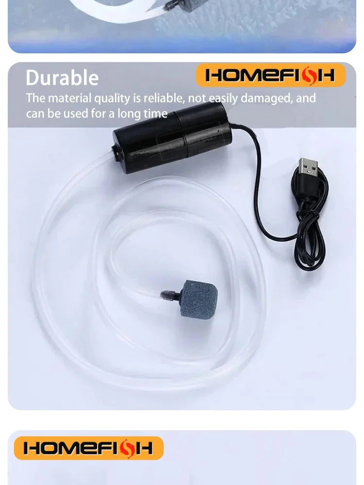 Kompakte USB-Aquarienluftpumpe