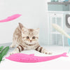 Cat Teeth Brushing Toy: Fish-Shaped Silicone Chew Toy