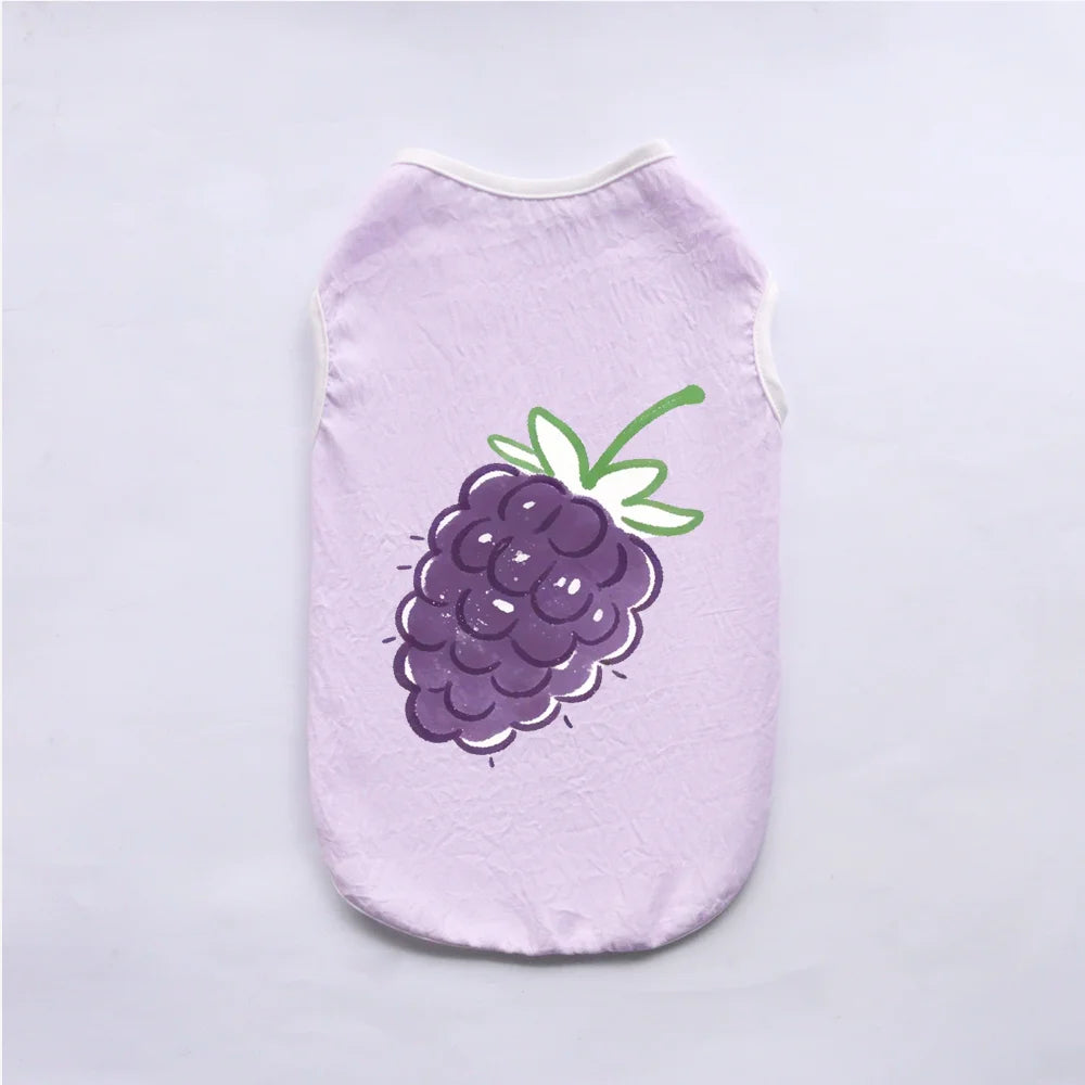 Breathable Fruit Print Pet Vest for Small Dogs and Cats